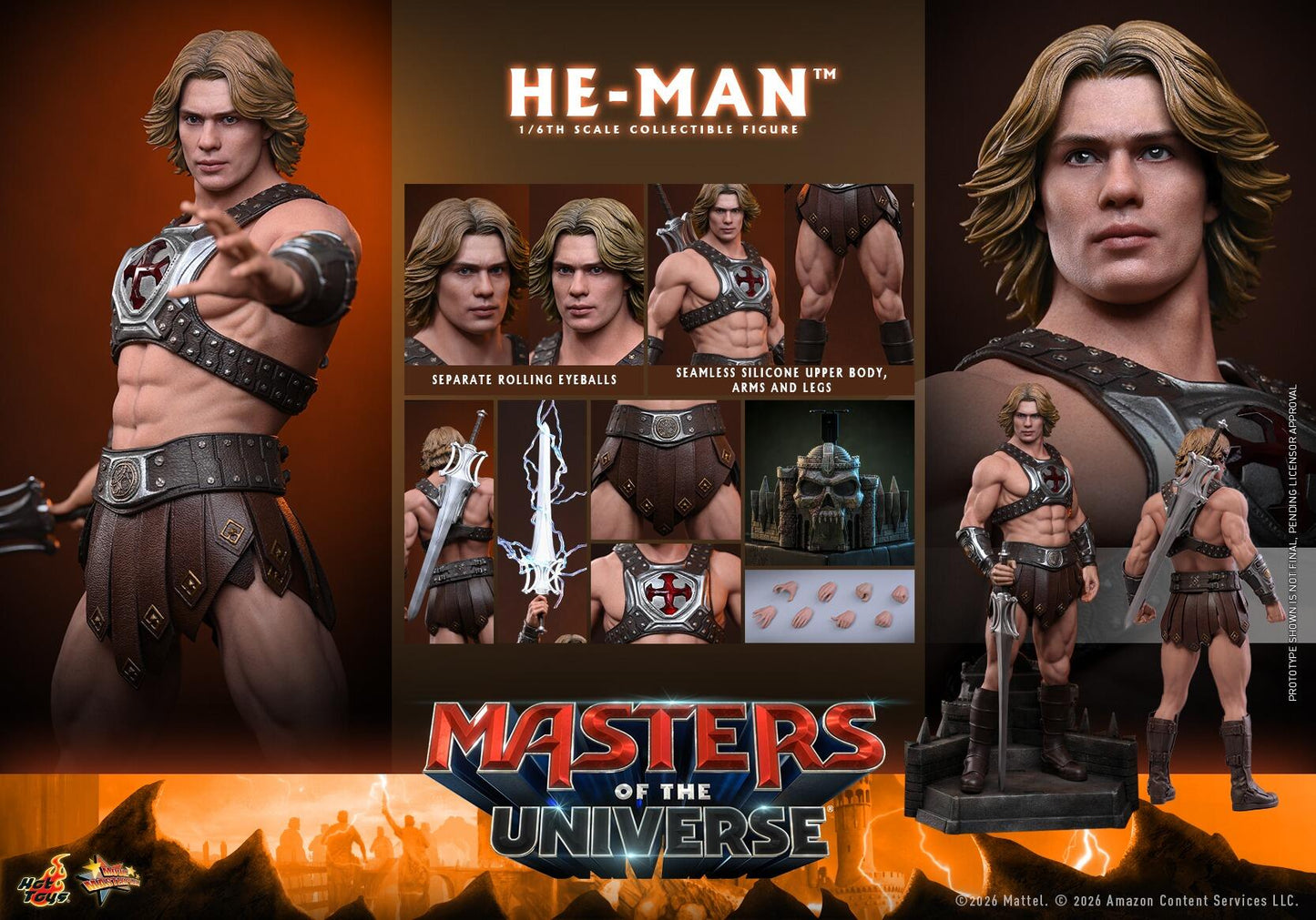 *PRE-ORDER He-Man - Masters Of The Universe Hot Toys Collectibles 1/6 Scale Action Figure