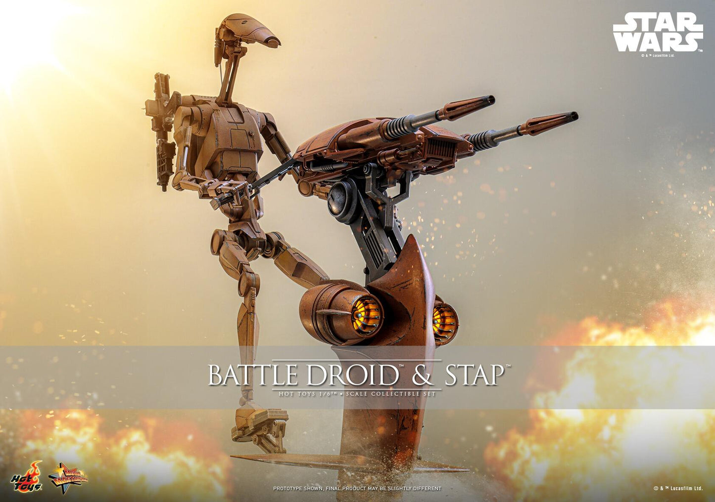 *PRE-ORDER B1 Battle Droid & STAP - Star Wars: The Phantom Menace Hot Toys Collectibles 1/6 Scale Action Figure