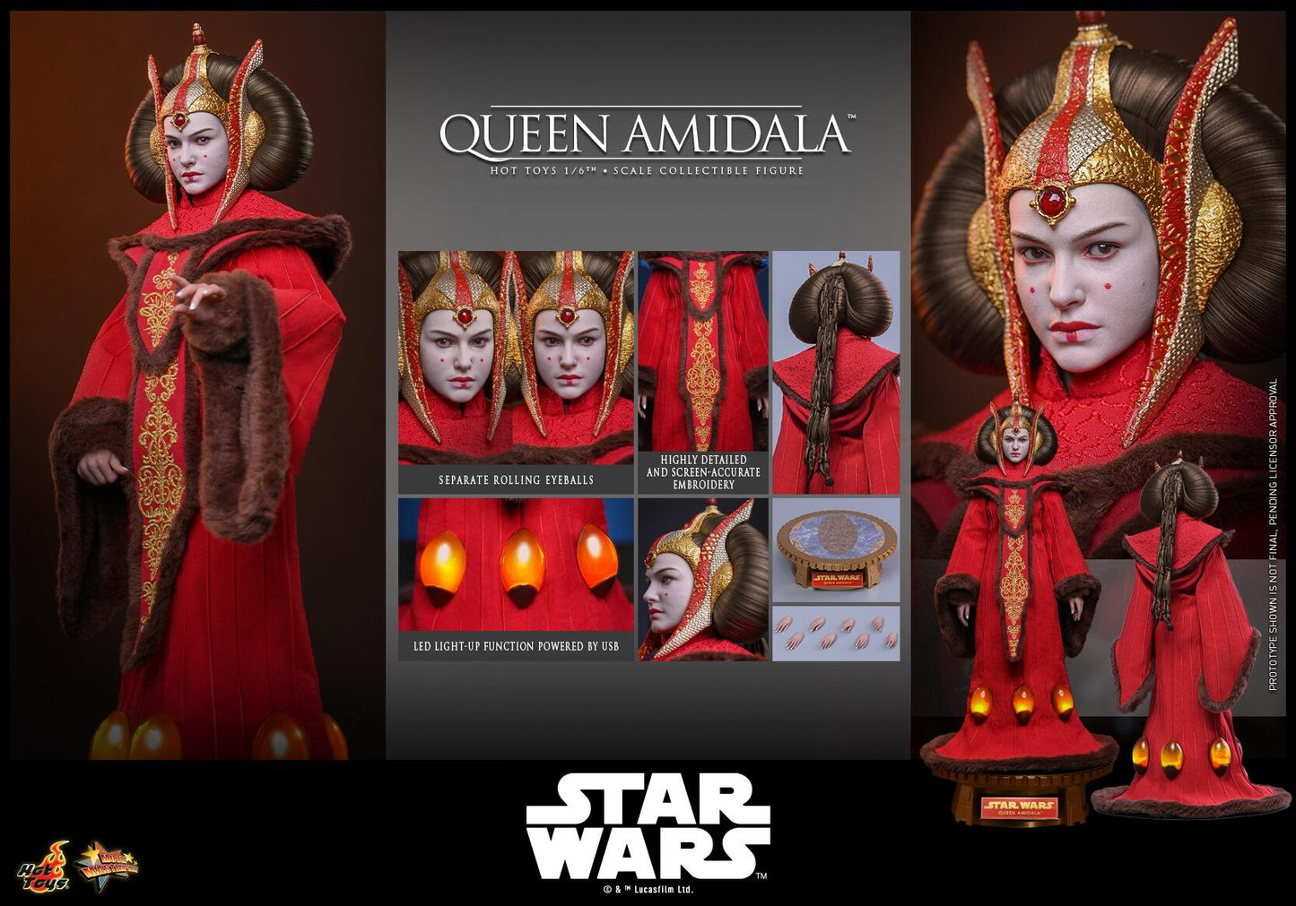*PRE-ORDER Queen Amidala - Star Wars: The Phantom Menace Hot Toys Collectibles 1/6 Scale Action Figure