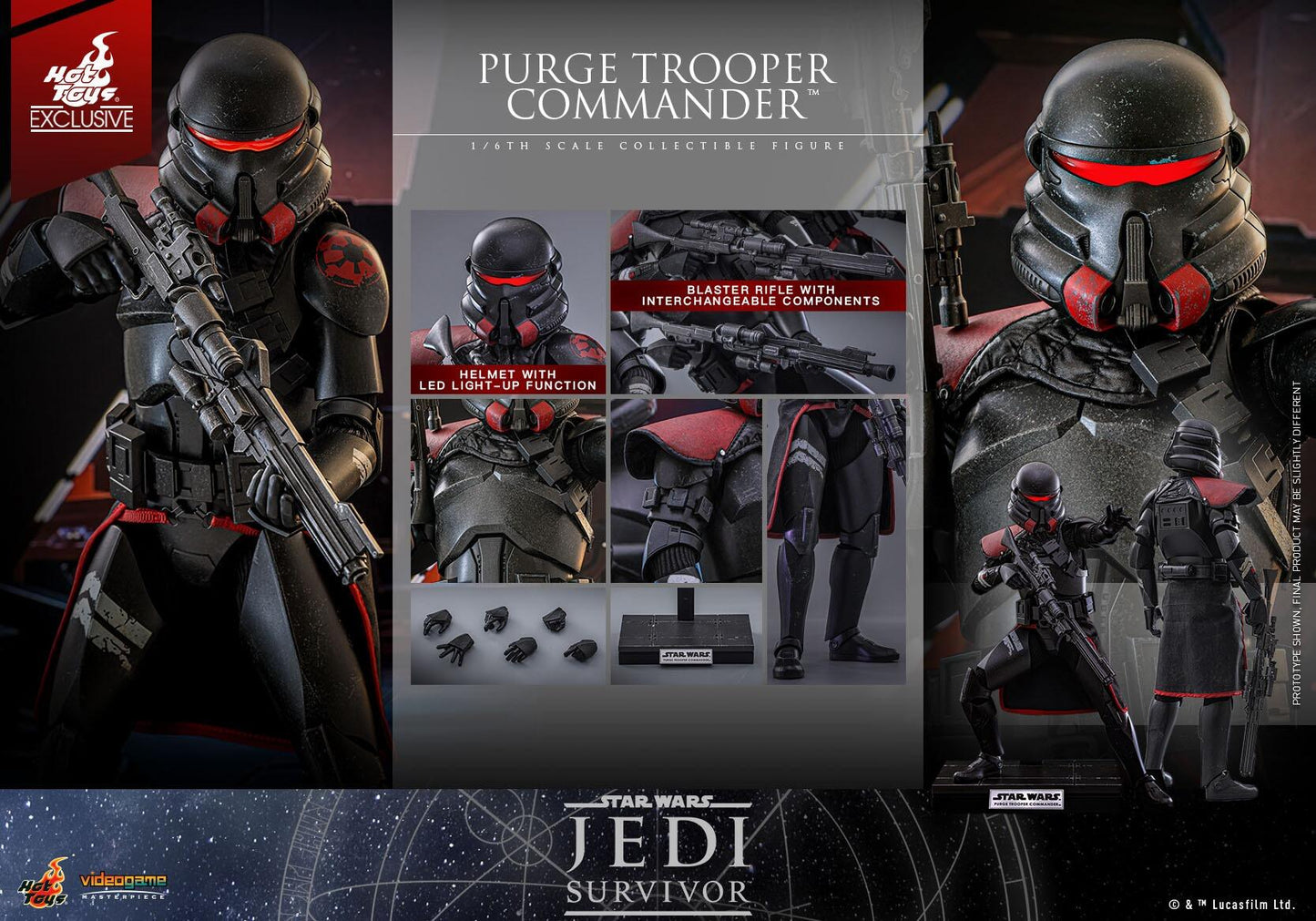 Purge Trooper Commander - Star Wars: Jedi Survivor Hot Toys Exclusive Collectibles 1/6 Scale Action Figure