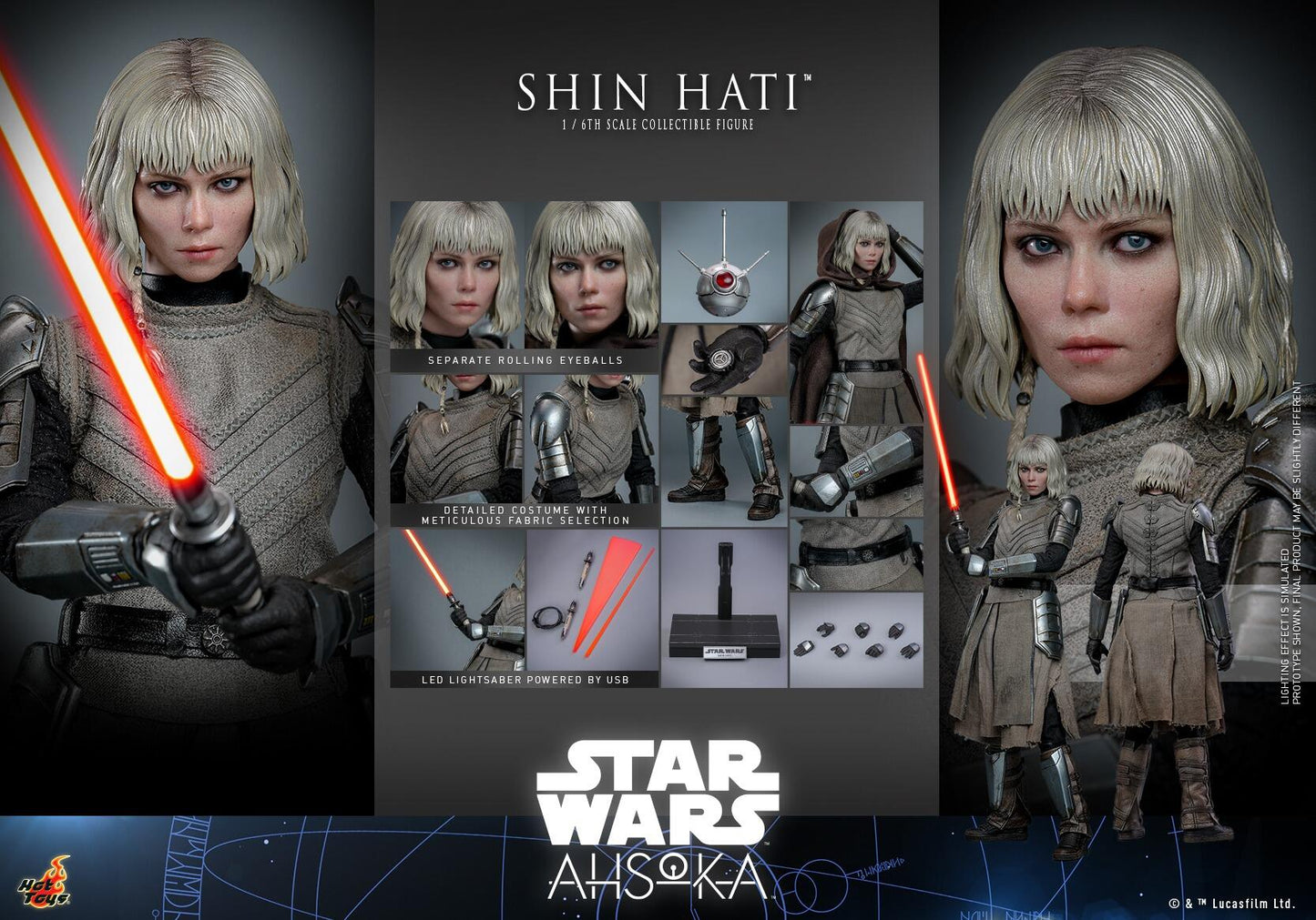 Shin Hati - Star Wars: Ahsoka Hot Toys Collectibles 1/6 Scale Action Figure