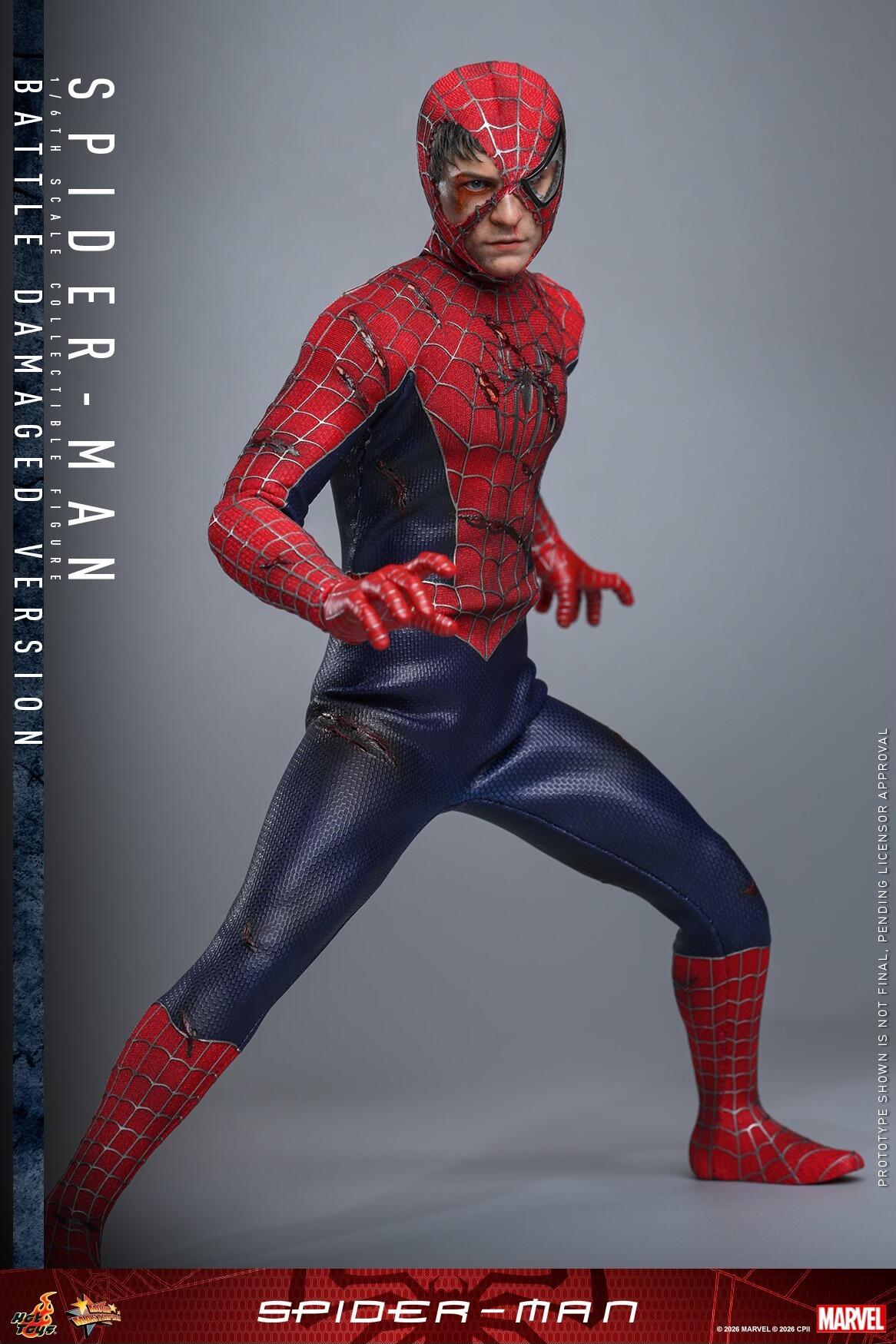 *PRE-ORDER Spider-Man (Battle Damaged) - Spider-Man (2002) Hot Toys Collectibles 1/6 Scale Action Figure