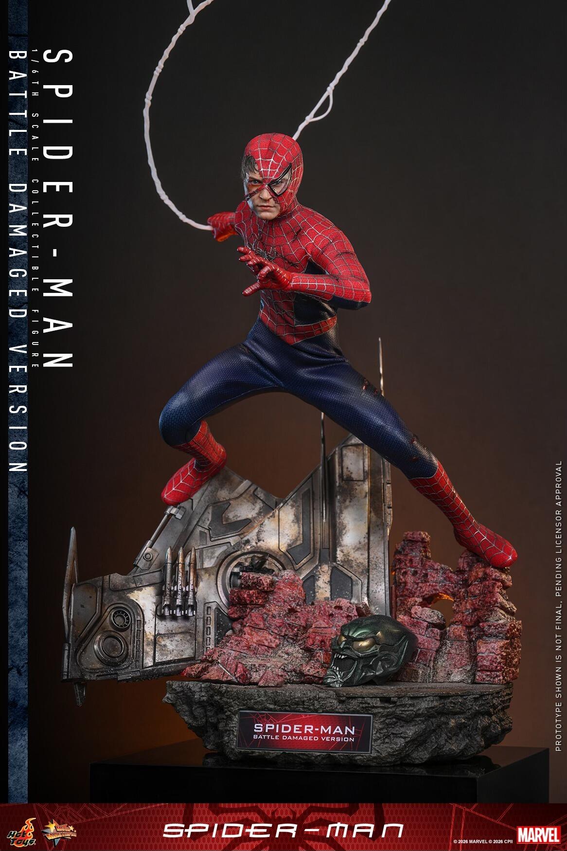*PRE-ORDER Spider-Man (Battle Damaged) - Spider-Man (2002) Hot Toys Collectibles 1/6 Scale Action Figure