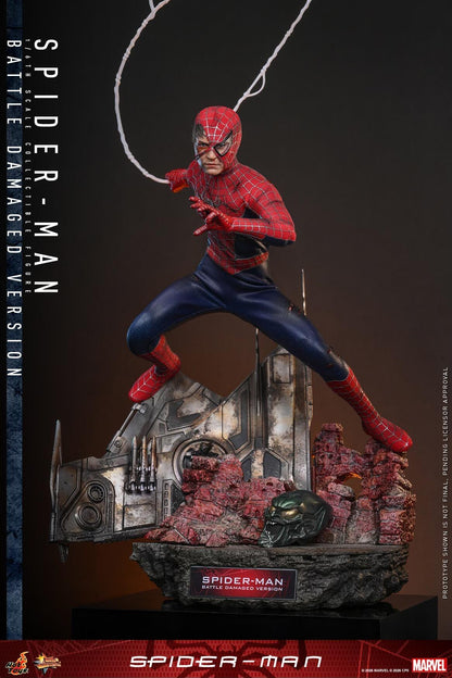 *PRE-ORDER Spider-Man (Battle Damaged) - Spider-Man (2002) Hot Toys Collectibles 1/6 Scale Action Figure