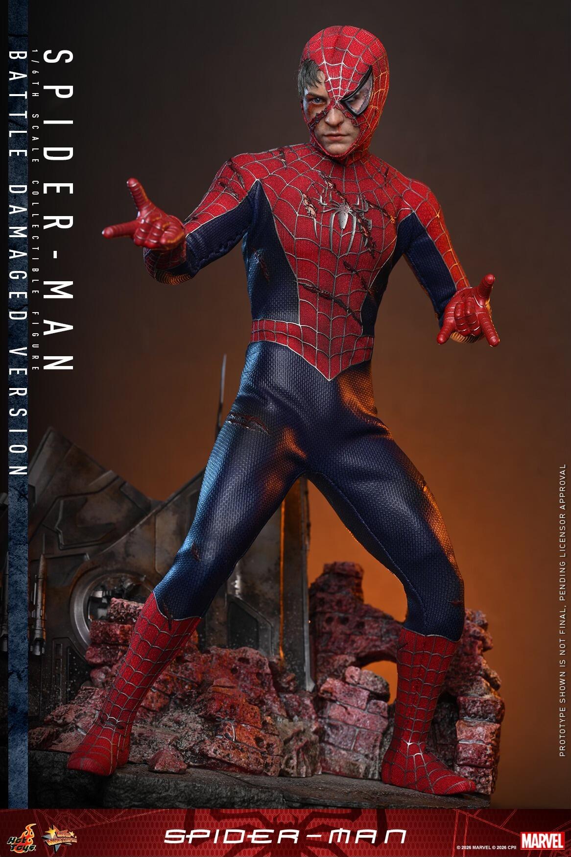 *PRE-ORDER Spider-Man (Battle Damaged) - Spider-Man (2002) Hot Toys Collectibles 1/6 Scale Action Figure