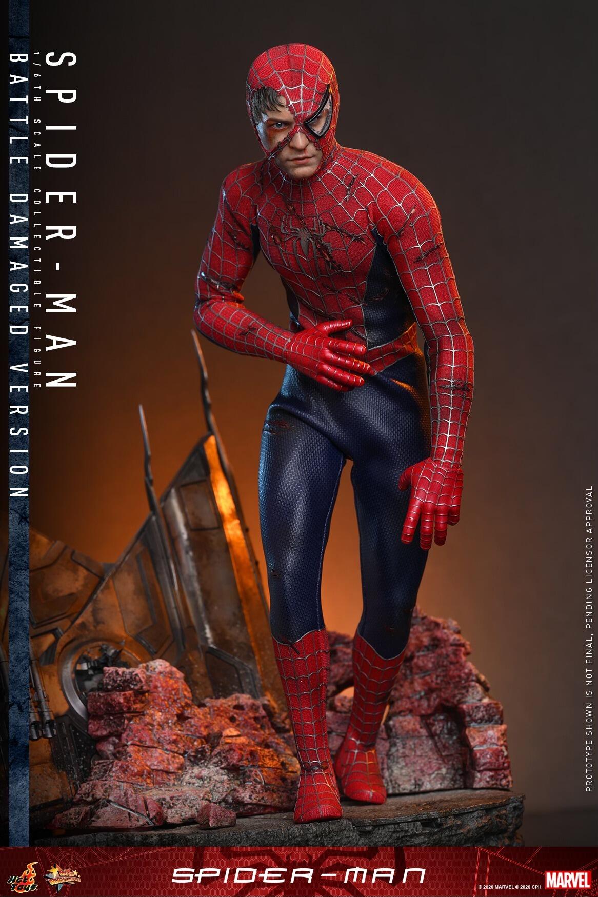 *PRE-ORDER Spider-Man (Battle Damaged) - Spider-Man (2002) Hot Toys Collectibles 1/6 Scale Action Figure