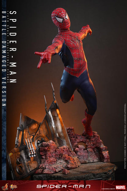 *PRE-ORDER Spider-Man (Battle Damaged) - Spider-Man (2002) Hot Toys Collectibles 1/6 Scale Action Figure