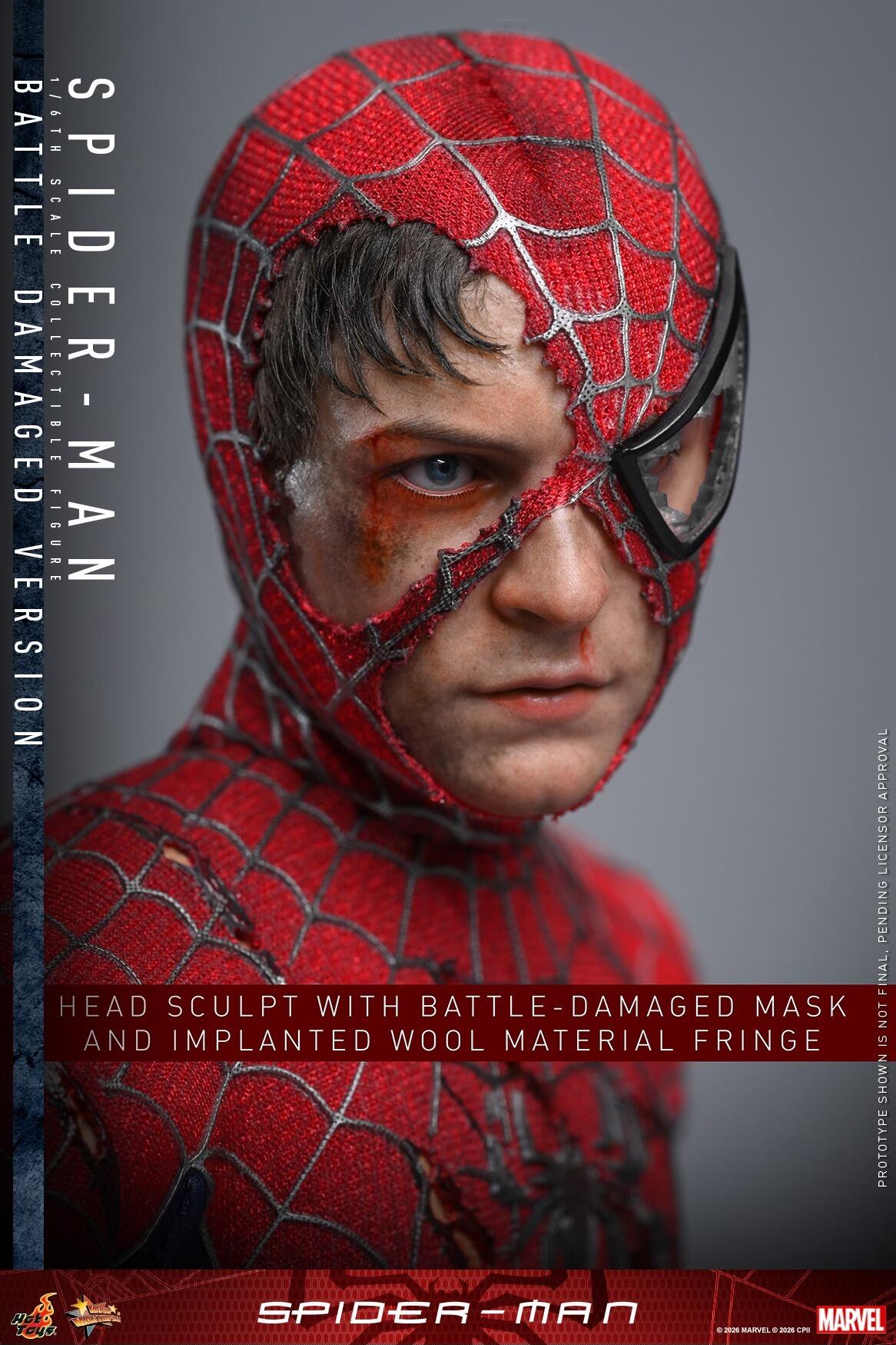 *PRE-ORDER Spider-Man (Battle Damaged) - Spider-Man (2002) Hot Toys Collectibles 1/6 Scale Action Figure