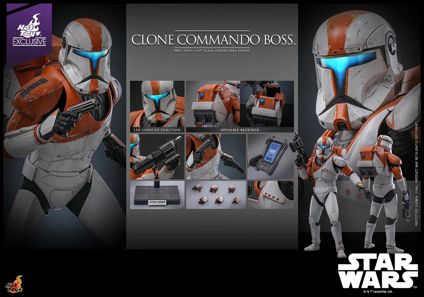 Clone Commando Boss - Star Wars Celebration 2025 Exclusive Hot Toys Collectibles 1/6 Scale Action Figure