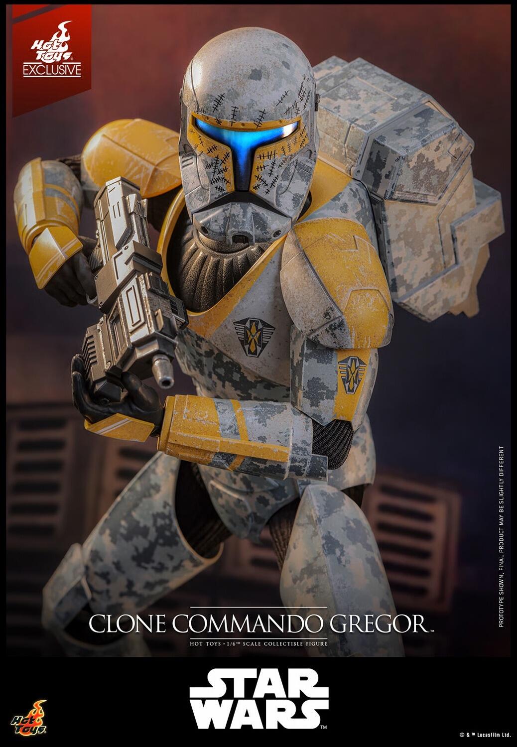 Clone Commando Gregor - Star Wars: The Clone Wars Hot Toys Collectibles 1/6 Scale Action Figure