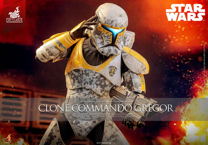 Clone Commando Gregor - Star Wars: The Clone Wars Hot Toys Collectibles 1/6 Scale Action Figure