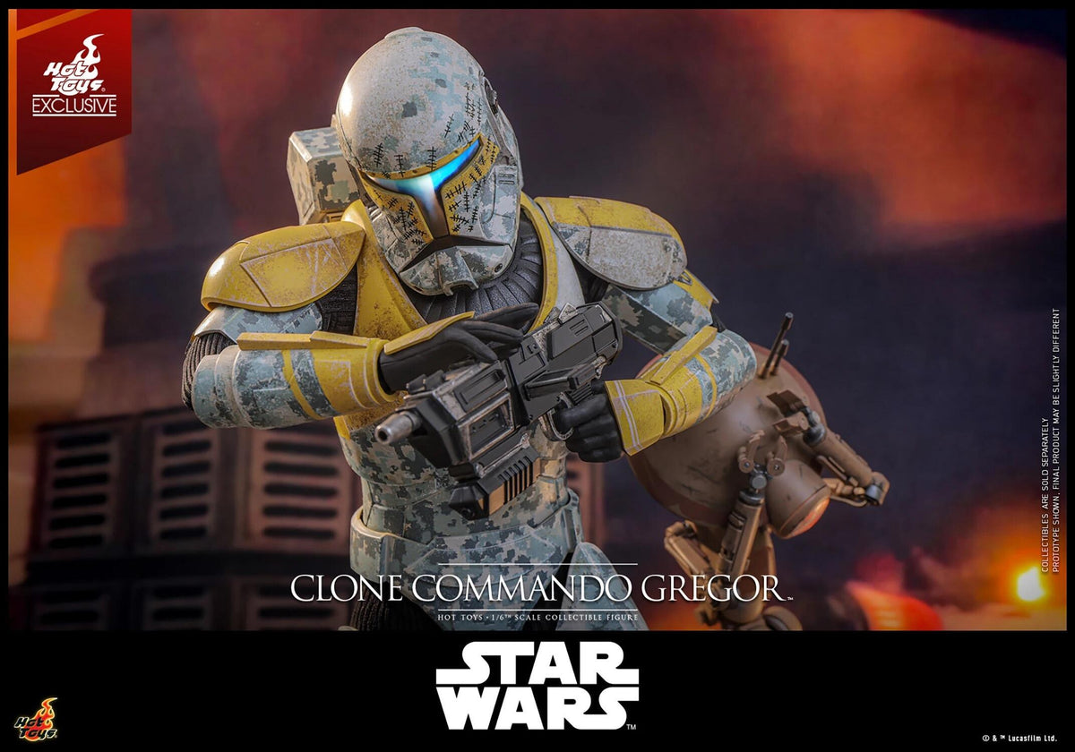Clone Commando Gregor - Star Wars: The Clone Wars Hot Toys Collectibles 1/6 Scale Action Figure