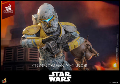 Clone Commando Gregor - Star Wars: The Clone Wars Hot Toys Collectibles 1/6 Scale Action Figure