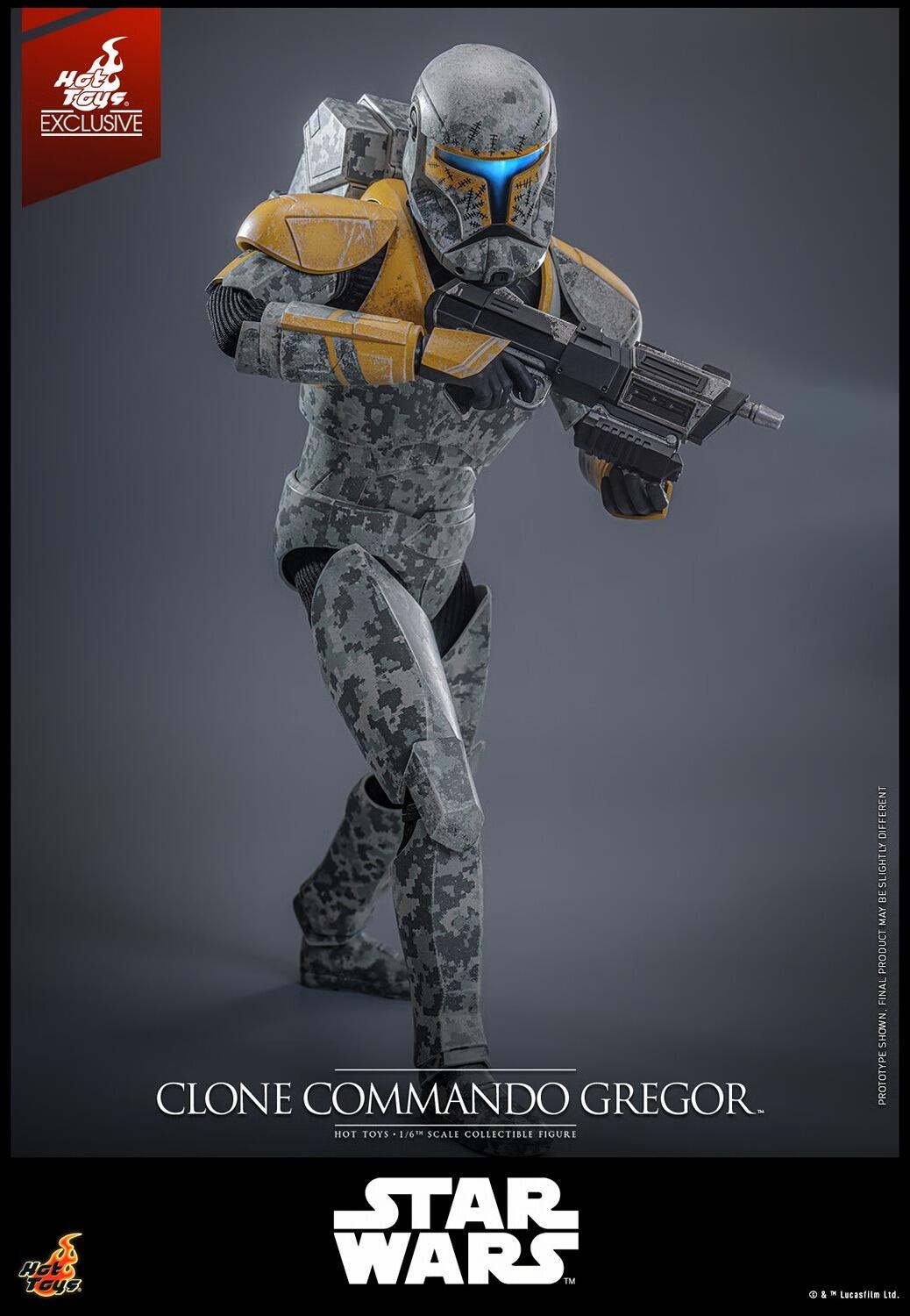 Clone Commando Gregor - Star Wars: The Clone Wars Hot Toys Collectibles 1/6 Scale Action Figure