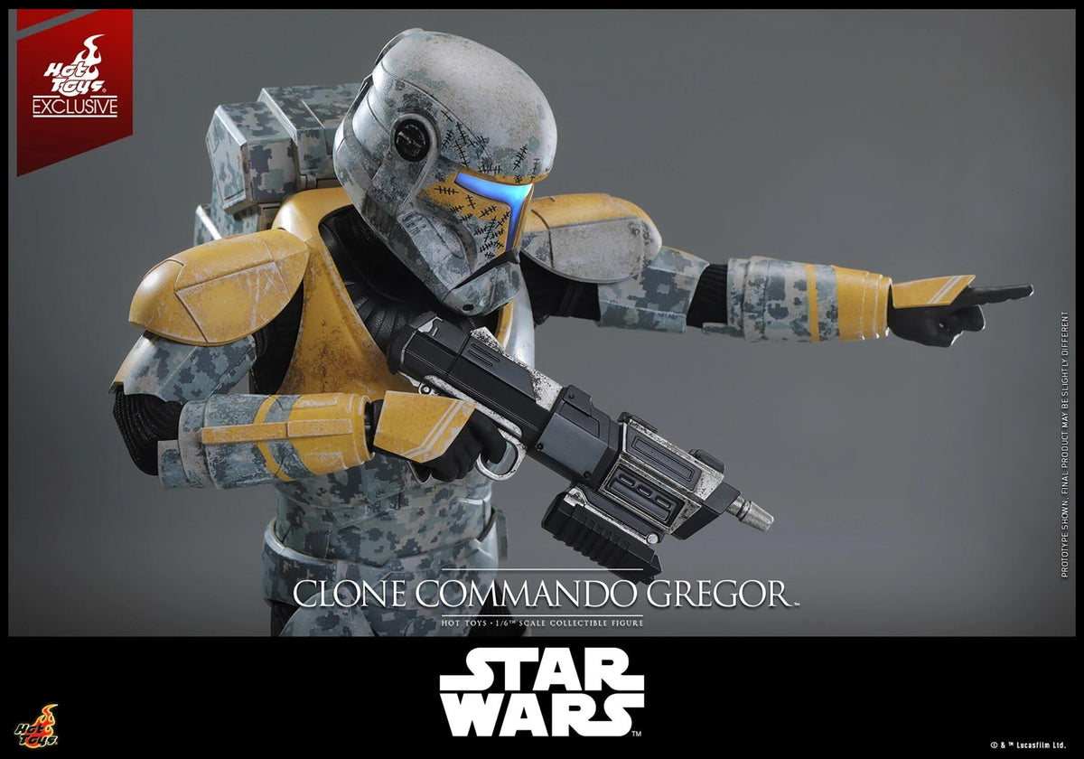 Clone Commando Gregor - Star Wars: The Clone Wars Hot Toys Collectibles 1/6 Scale Action Figure