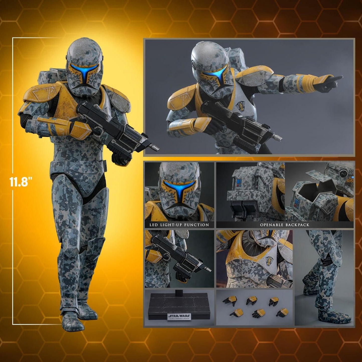 Clone Commando Gregor - Star Wars: The Clone Wars Hot Toys Collectibles 1/6 Scale Action Figure