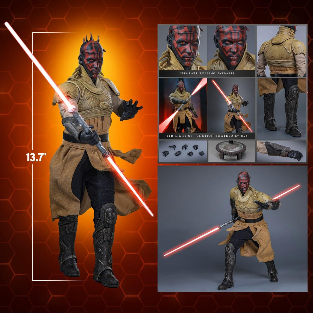 Darth Maul (Concept Art) - Star Wars Celebration 2025 Exclusive Hot Toys Collectibles 1/6 Scale Action Figure