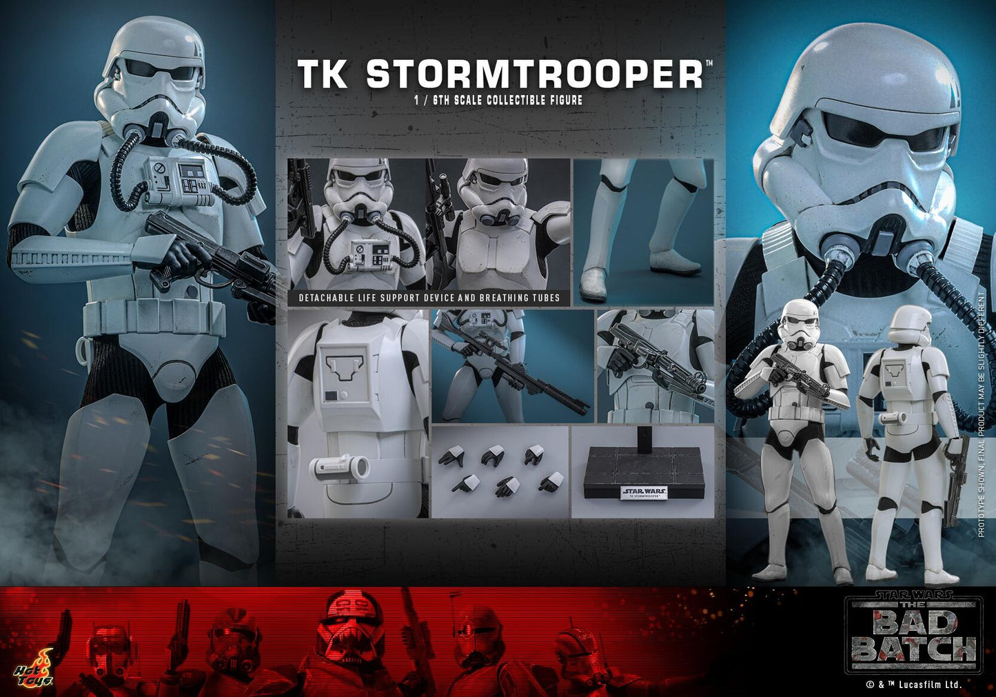 *PRE-ORDER TK Stormtrooper- Star Wars: The Bad Batch Hot Toys Collectibles 1/6 Scale Action Figure