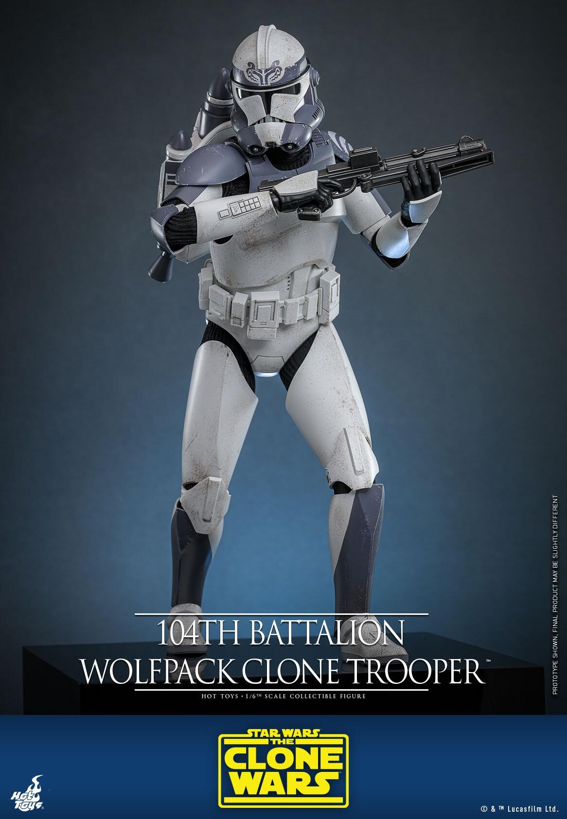104th Battalion Wolfpack Clone Trooper - Star Wars: The Clone Wars Hot Toys Collectibles 1/6 Scale Action Figure
