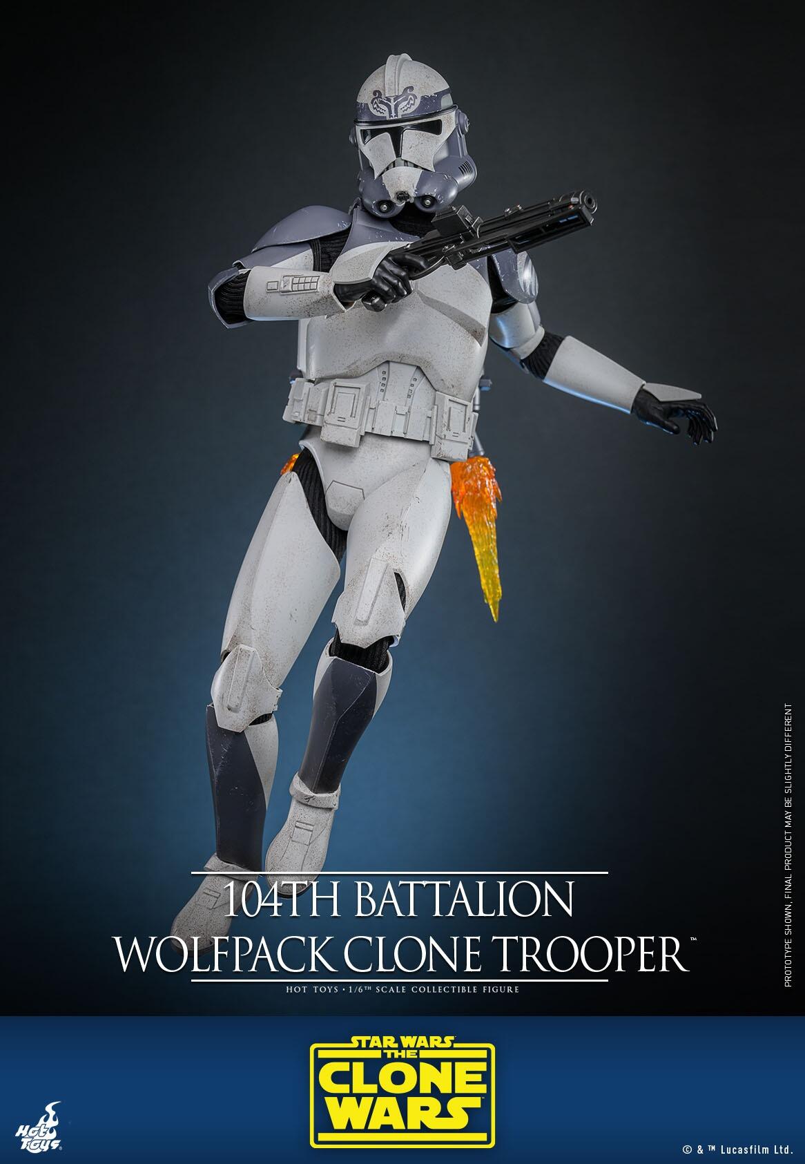 104th Battalion Wolfpack Clone Trooper - Star Wars: The Clone Wars Hot Toys Collectibles 1/6 Scale Action Figure