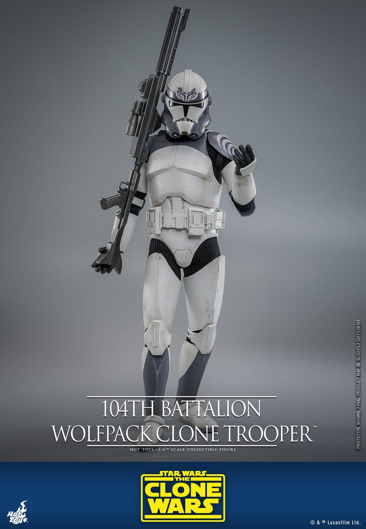 104th Battalion Wolfpack Clone Trooper - Star Wars: The Clone Wars Hot Toys Collectibles 1/6 Scale Action Figure