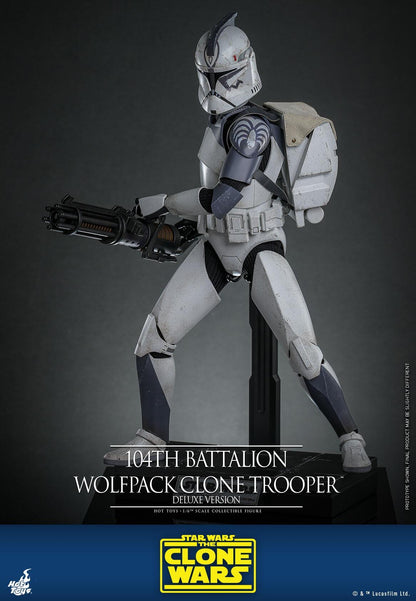 104th Battalion Wolfpack Clone Trooper (Deluxe) - Star Wars: The Clone Wars Hot Toys Collectibles 1/6 Scale Action Figure