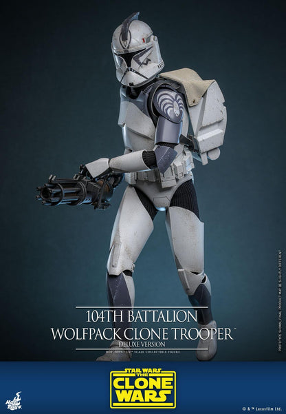 104th Battalion Wolfpack Clone Trooper (Deluxe) - Star Wars: The Clone Wars Hot Toys Collectibles 1/6 Scale Action Figure