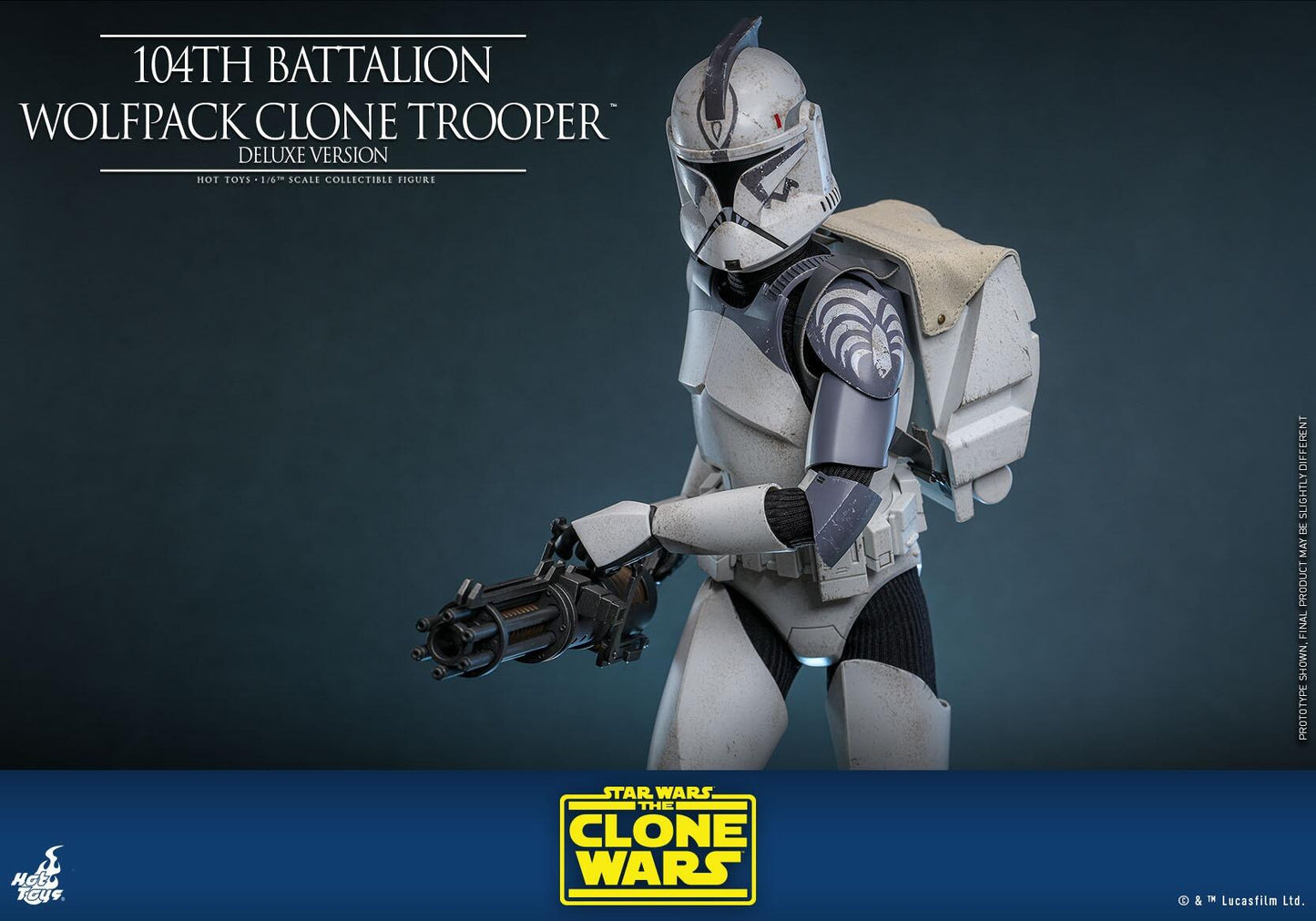 104th Battalion Wolfpack Clone Trooper (Deluxe) - Star Wars: The Clone Wars Hot Toys Collectibles 1/6 Scale Action Figure