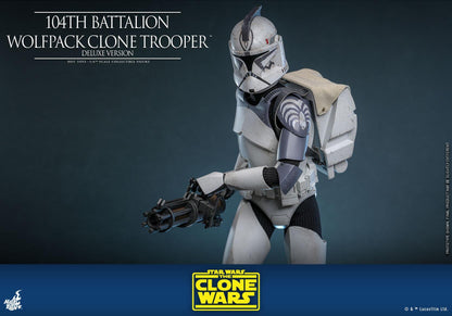 104th Battalion Wolfpack Clone Trooper (Deluxe) - Star Wars: The Clone Wars Hot Toys Collectibles 1/6 Scale Action Figure