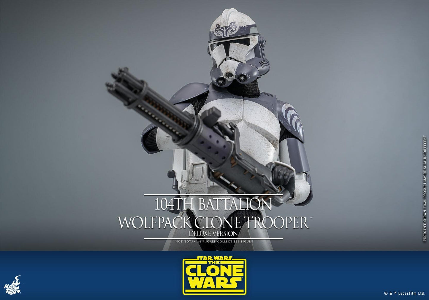 104th Battalion Wolfpack Clone Trooper (Deluxe) - Star Wars: The Clone Wars Hot Toys Collectibles 1/6 Scale Action Figure