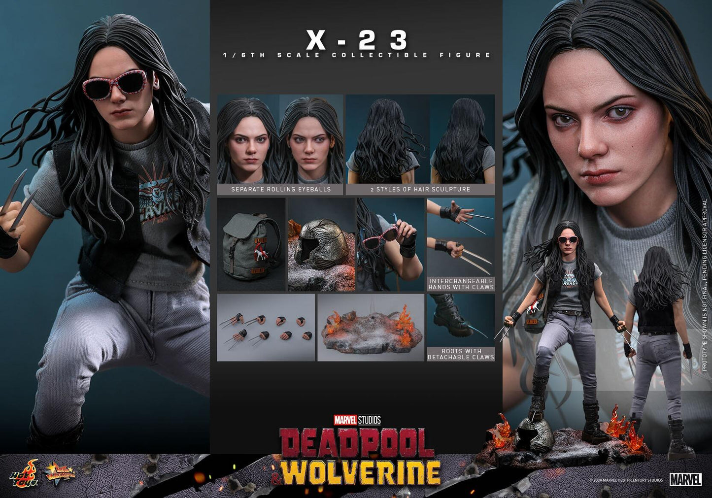 X-23 - Marvel Deadpool & Wolverine Hot Toys Collectibles 1/6 Scale Action Figure