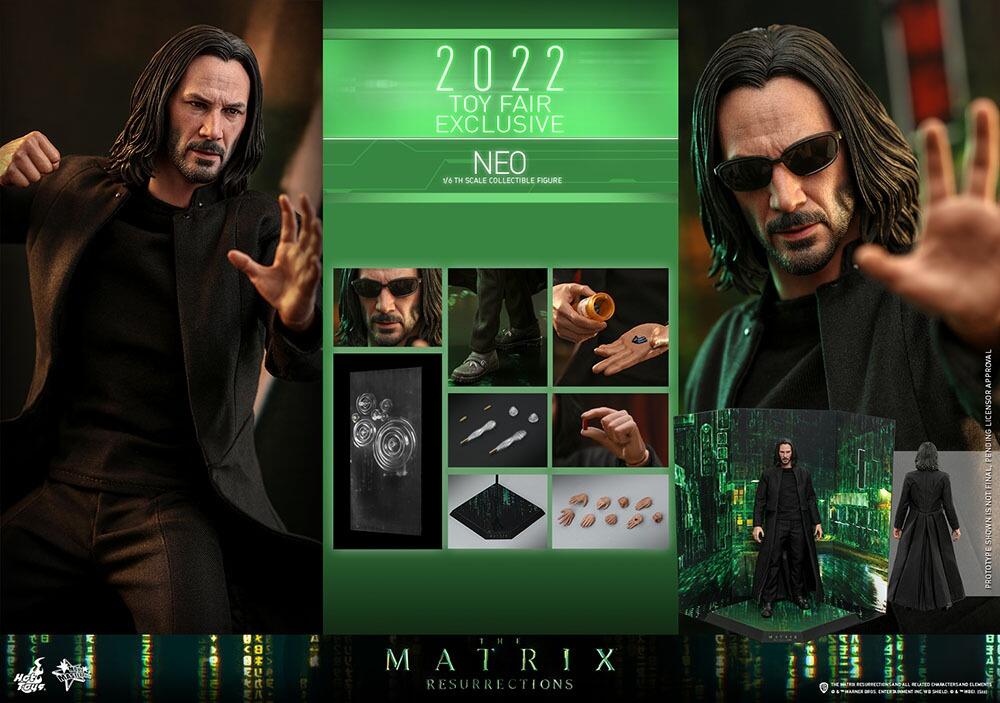 Neo (Toy Fair Exclusive) - The Matrix: Resurrections Hot Toys Collectibles 1/6 Scale Action Figure