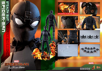 Spider-Man Stealth Suit Spider:Man Far From Home (Deluxe Version) - Marvel Hot Toys Collectibles 1/6 Scale Action Figure