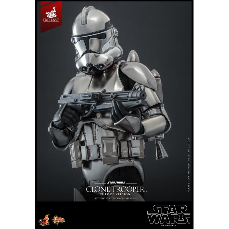 Clone Trooper (Chrome) - Star Wars Hot Toys Exclusive Collectibles 1/6 Scale Action Figure