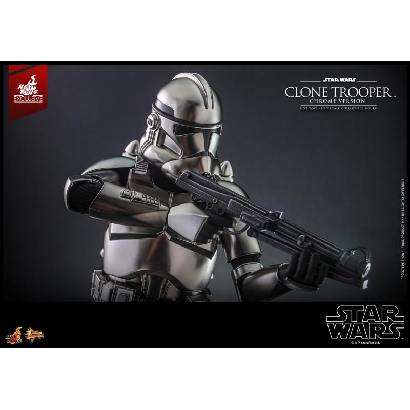Clone Trooper (Chrome) - Star Wars Hot Toys Exclusive Collectibles 1/6 Scale Action Figure