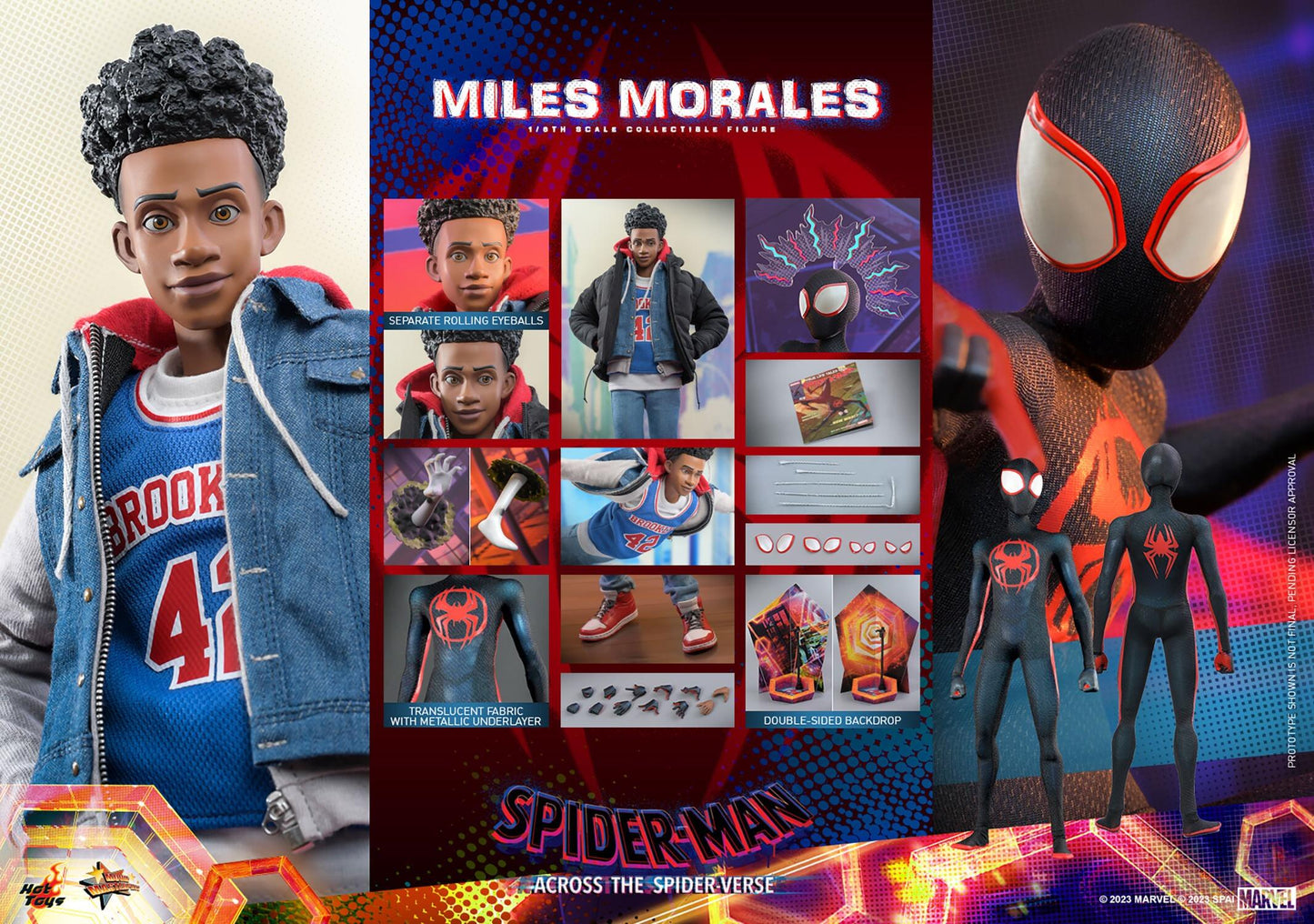 Miles Morales - Marvel Spider-Man Across The Spider-Verse Hot Toys Collectibles 1/6 Scale Action Figure