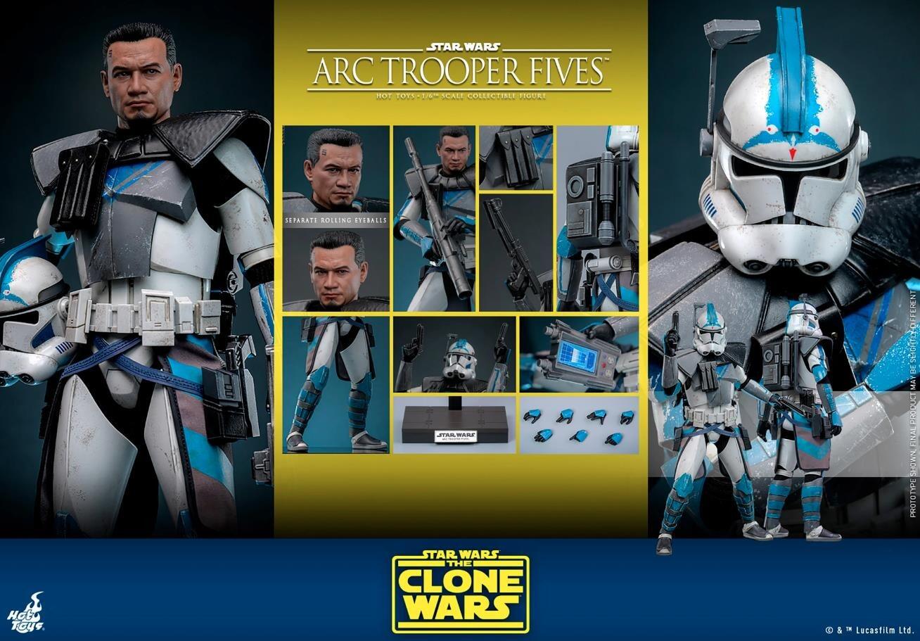 Arc Trooper Fives - Star Wars: The Clone Wars Hot Toys Collectibles 1/6 Scale Action Figure