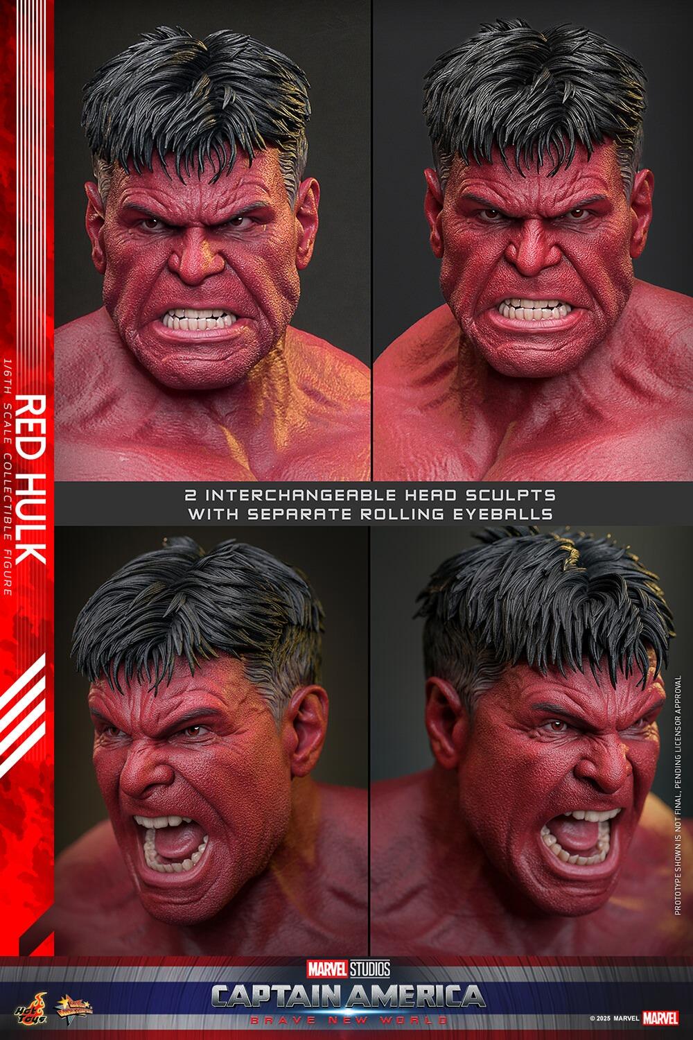 Red Hulk - Marvel Captain America: Brave New World Hot Toys Collectibles 1/6 Scale Action Figure