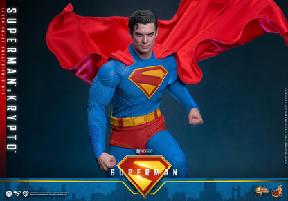 Superman & Krypto - Superman DC Hot Toys Collectibles 1/6 Scale Action Figure