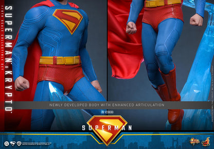 Superman & Krypto - Superman DC Hot Toys Collectibles 1/6 Scale Action Figure