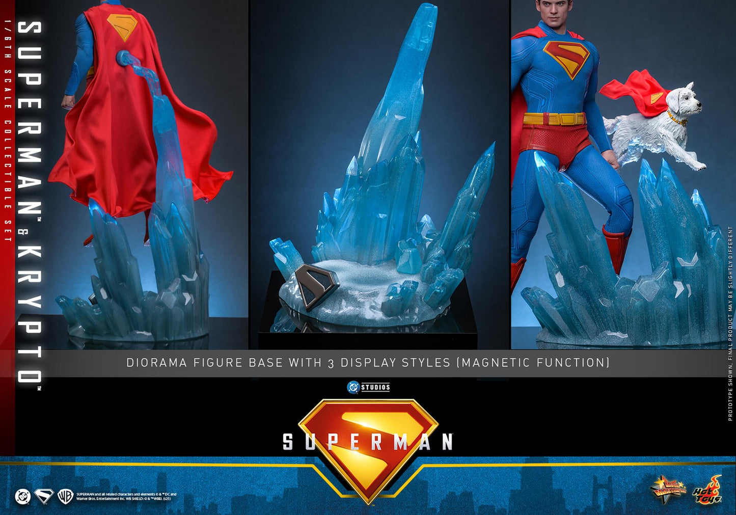 Superman & Krypto - Superman DC Hot Toys Collectibles 1/6 Scale Action Figure