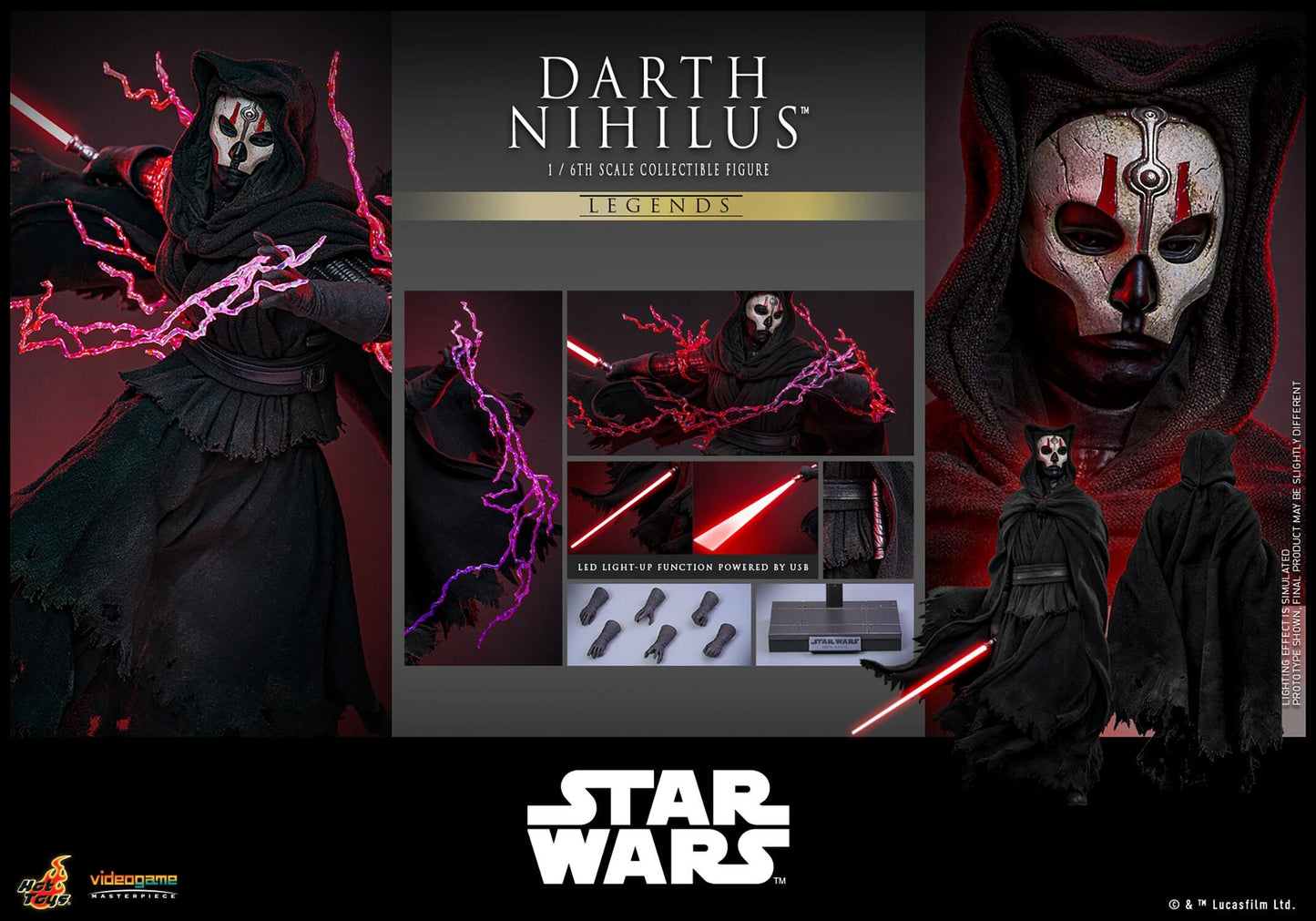 Darth Nihilus - Star Wars Legends Hot Toys Collectibles 1/6 Scale Action Figure
