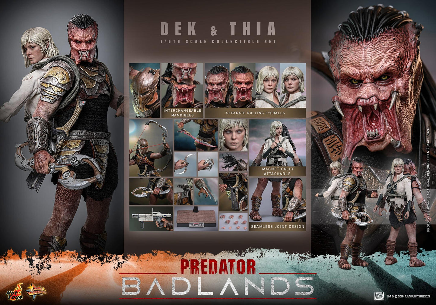 *PRE-ORDER Dek and Thia - Predator: Badlands Hot Toys Collectibles 1/6 Scale Action Figure
