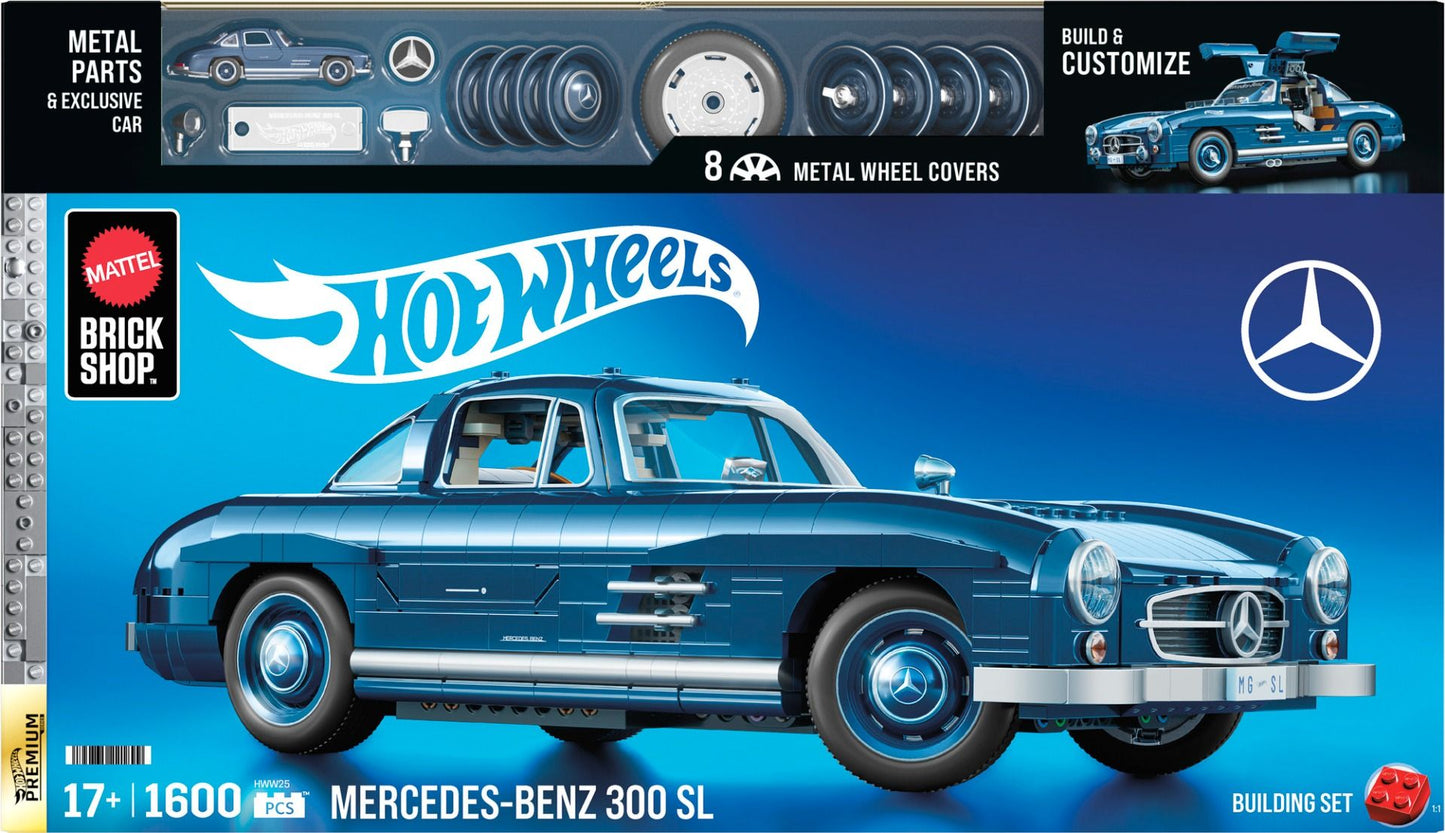 Mattel Brick Shop Hot Wheels Premium Series - Mercedes-Benz 300 SL