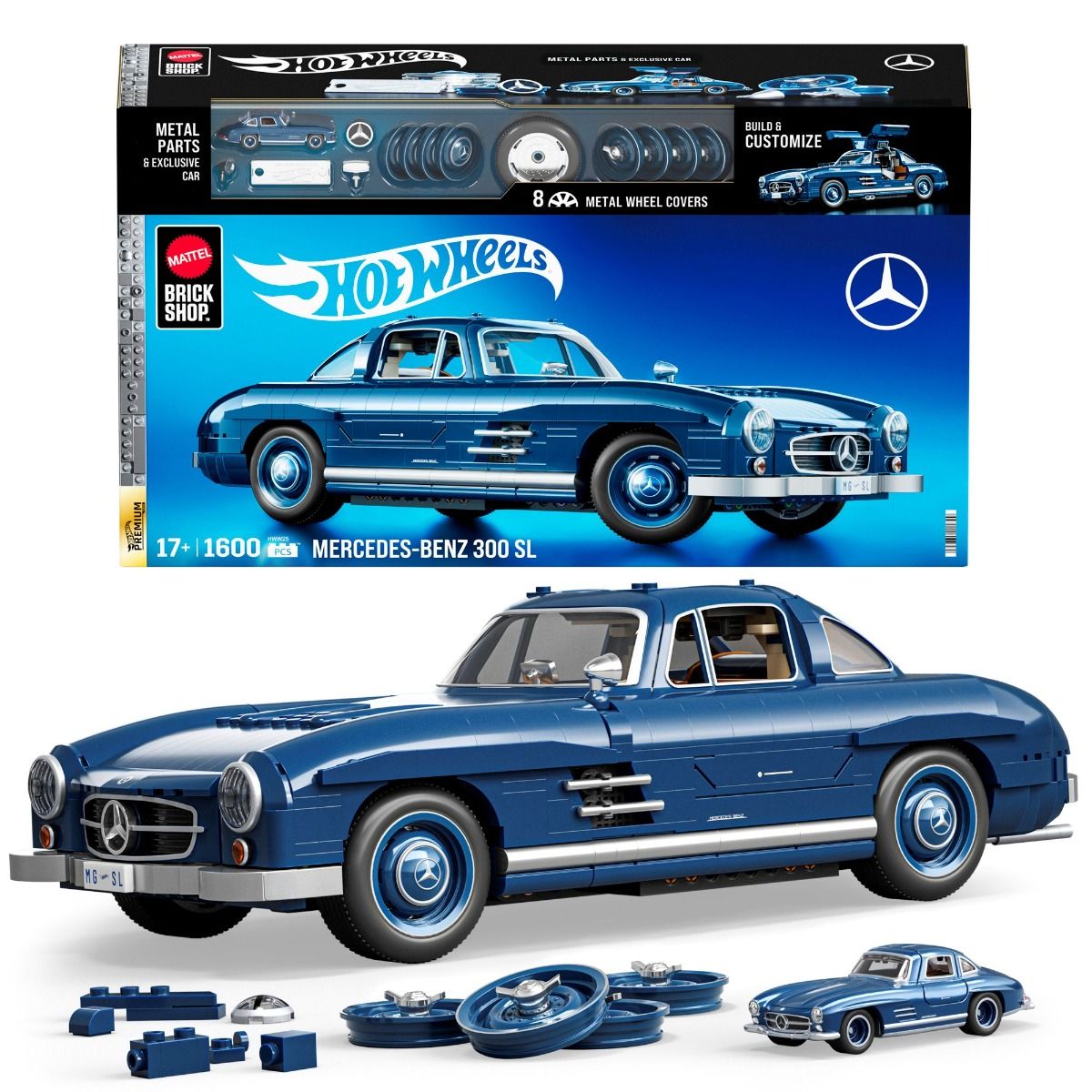 Mattel Brick Shop Hot Wheels Premium Series - Mercedes-Benz 300 SL