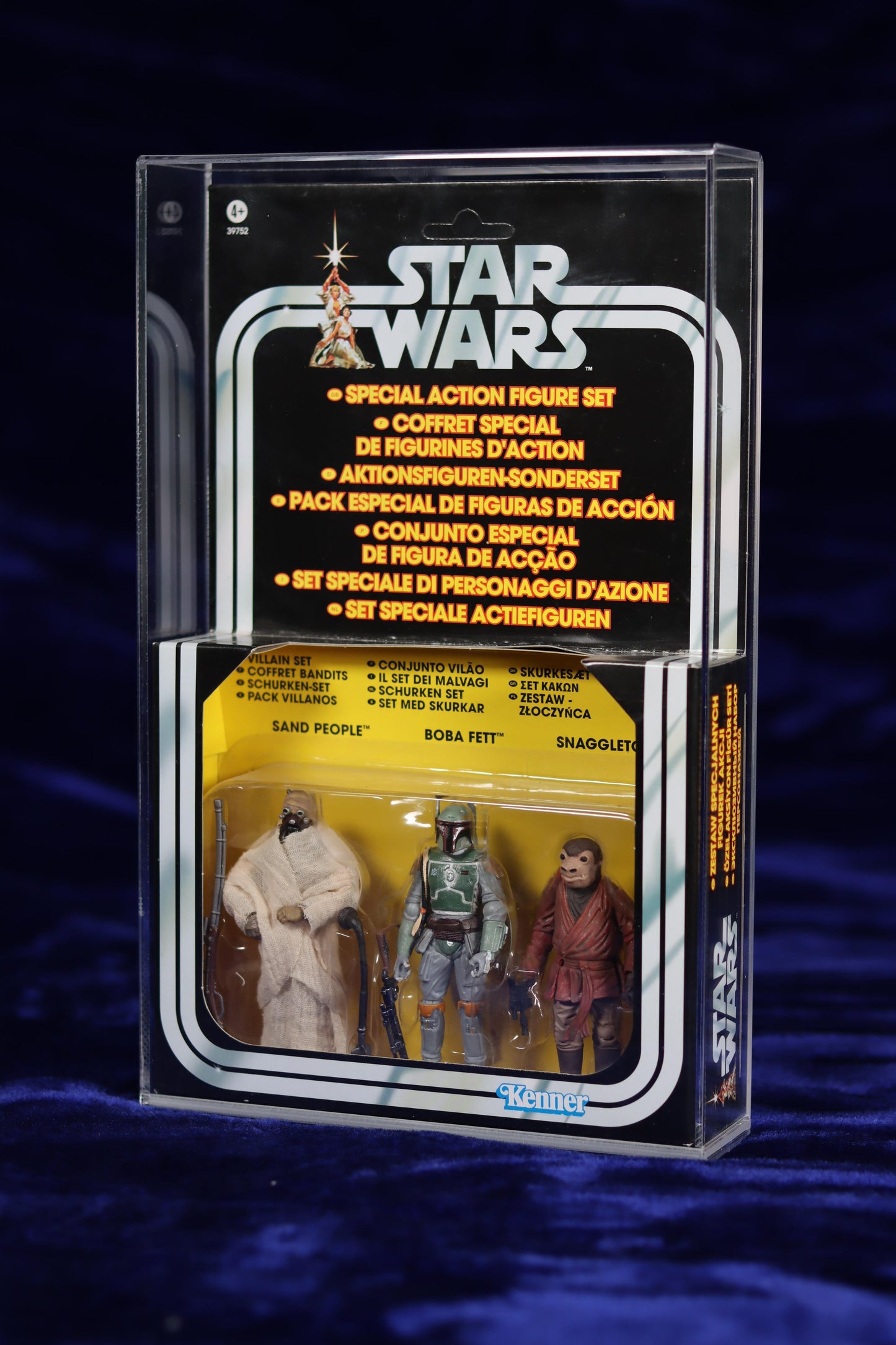 Star Wars Vintage 3 Pack Carded SAF Acrylic Display Case