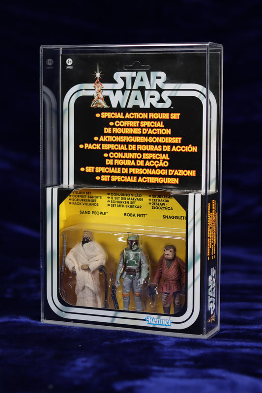 Star Wars Vintage 3 Pack Carded SAF Acrylic Display Case