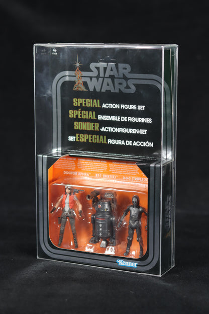 SAF Premium Foldable Display Case -  Star Wars Vintage 3 Pack (Carded)