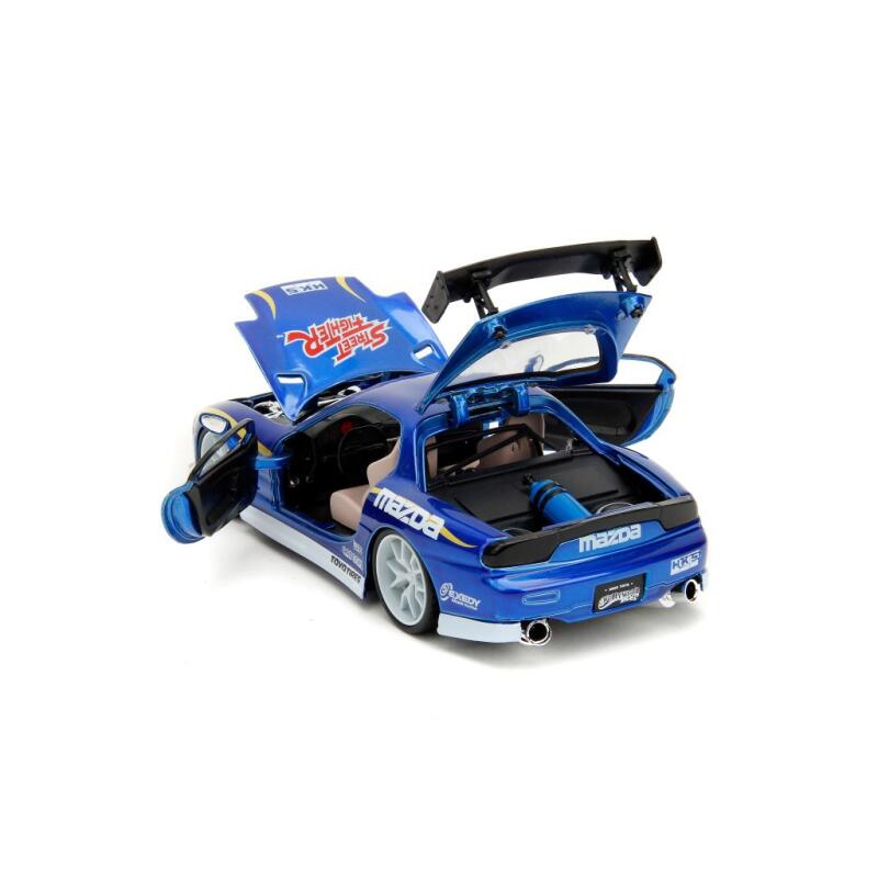 Street Fighter: 1993 Mazda RX-7 with Chun Li Hollywood Rides 1:24 Scale Die Cast Vehicle