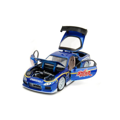 Street Fighter: 1993 Mazda RX-7 with Chun Li Hollywood Rides 1:24 Scale Die Cast Vehicle